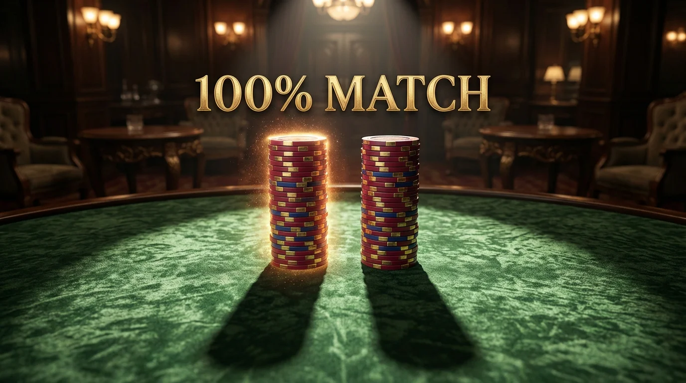 100% deposit match bonus at UK casinos