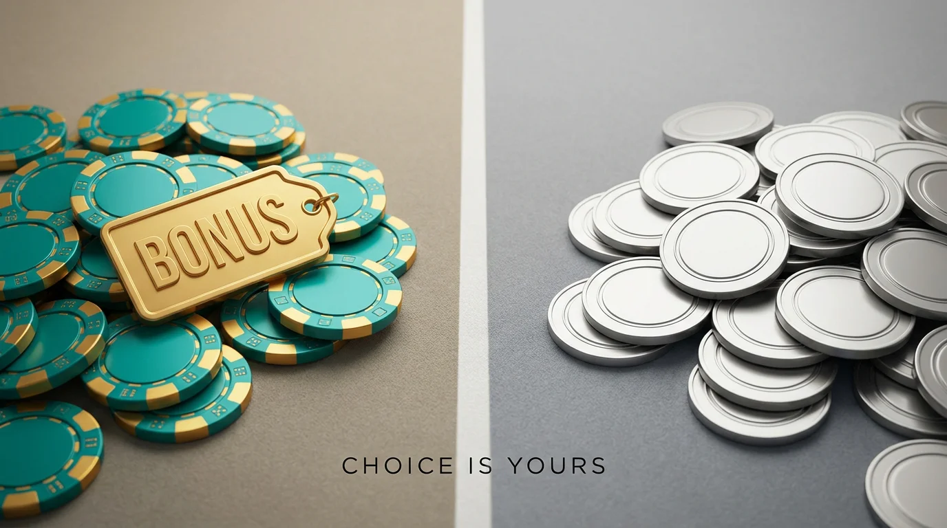 Comparing casino bonus play versus playing without bonuses