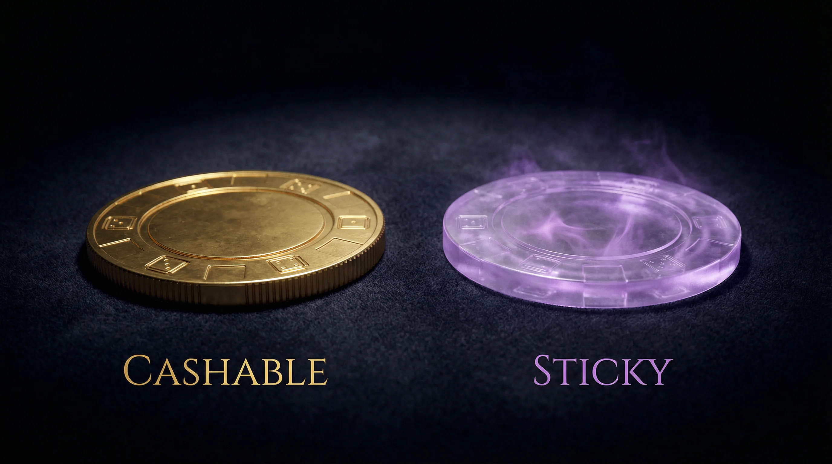Sticky and non-sticky casino bonus comparison